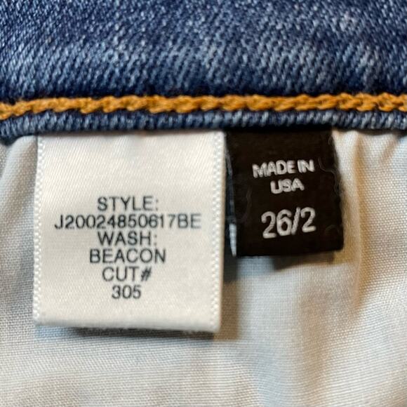 VERONICA BEARD DEBBIE SKINNY HIGH RISE BUTTON FLY BLUE CUT #305 - 28 / 6 - Picture 7 of 8